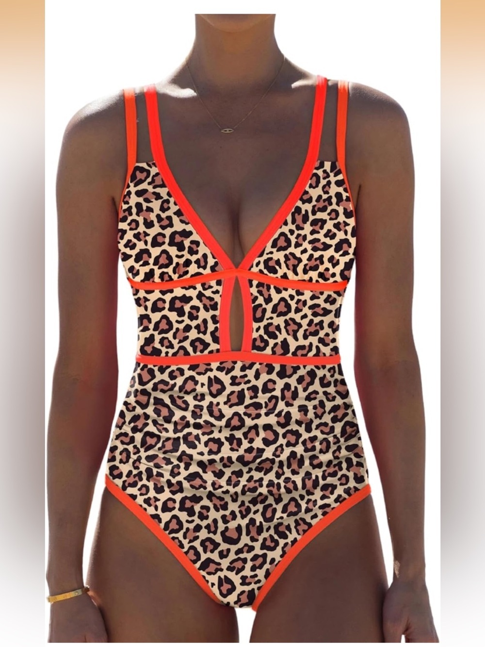 OnePiece Swimsuit Tummy Control Sexy Cutout Neon Slimming Adjustable 1324/bb4-1